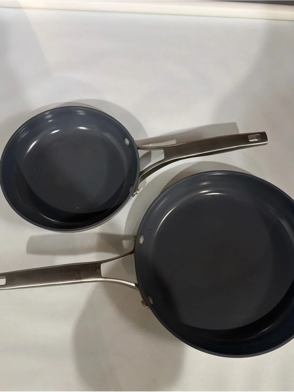 Calphalon Gray Ceramic Nonstick Frying Pan Set - 2 Piece Stainless Handles